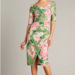 Tadashi Shoji Avil Floral Cocktail Dress, L (10-12)